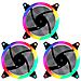 Fan CANDY 30 ARGB Ring Led 120 mm Case per computer Ventilatore 12 cm Nero 3 pz - Foto miniatura 1