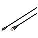 Cavo di collegamento in silicone Lightning, USB-A - Lightning 1 m, nero - Foto miniatura 1