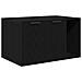 Recinto Lettiera per Gatti Rovere Nero 80x50x45 cm Truciolato - Foto miniatura 1