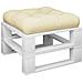 Cuscino Per Pallet Crema 50x50x12 Cm In Tessuto - Foto miniatura 3