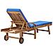 Lusso Casadino -  Lettini Prendisole Con Cuscini 2 Pz In Legno Di Teak Blu - Foto miniatura 5