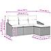 Set divano da giardino a 4 pezzi con cuscini grigio polirattan - Foto miniatura 9