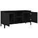 Mobile TV in Legno Ingegnerizzato Nero 102x35x50 cm - Foto miniatura 5