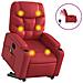 Poltrona Alzapersona Reclinabile Elettrica Rossa in Similpelle - Foto miniatura 1