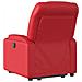 Poltrona Alzapersona Reclinabile Elettrica Rossa in Similpelle - Foto miniatura 5