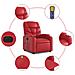 Poltrona Alzapersona Reclinabile Elettrica Rossa in Similpelle - Foto miniatura 8