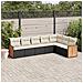 Set Divani da Giardino con Cuscini 7pz Nero Polyrattan - Foto miniatura 2