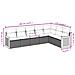 Set Divani da Giardino con Cuscini 7pz Nero Polyrattan - Foto miniatura 3