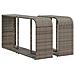 Set Divani da Giardino 11 pz con Cuscini in Polyrattan Grigio - Foto miniatura 6