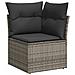 Set Divani da Giardino 11 pz con Cuscini in Polyrattan Grigio - Foto miniatura 8