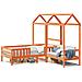 Giroletto con Panca e Tetto Cera 90x200 cm Legno Massello Pino - Foto miniatura 1