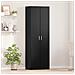 Armadio Alto Rovere Nero 60x35x180 cm Legno Ingegnerizzato - Foto miniatura 2