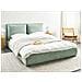 Letto Velluto Bajonna 160 X 200 Cm Verde Menta - Foto miniatura 1