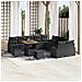Set Divano da Giardino con cuscino 13 pcs Nero 80 x 80 x 71 cm - Foto miniatura 2