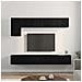 Set mobile TV Montaggio a parete 5 pcs Rovere Nero - Foto miniatura 4