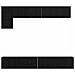 Set mobile TV Montaggio a parete 5 pcs Rovere Nero - Foto miniatura 8