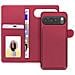 Custodia A Portafoglio Per Google Pixel 10 Pro Con Cover Magnetica Staccabile, Rosso - Foto miniatura 1