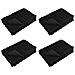 Coperta in Pelliccia di Coniglio Finta 4 pcs Nero 220 x 240 cm - Foto miniatura 1