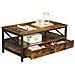 Tavolino da caffè LCT21BXV1 in stile loft marrone rustico - Foto miniatura 8