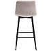 Sgabello da bar KODA - Velluto beige scuro con gambe nere x 2 - Foto miniatura 5