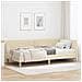 Struttura Letto Angolare con Materasso 2 pcs Crema Tessuto - Foto miniatura 2