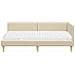 Struttura Letto Angolare con Materasso 2 pcs Crema Tessuto - Foto miniatura 5