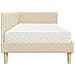 Struttura Letto Angolare con Materasso 2 pcs Crema Tessuto - Foto miniatura 8