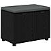 Panca per ingresso con cuscino Rovere Nero 60 x 38 x 46 cm - Foto miniatura 1