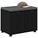 Panca per ingresso con cuscino Rovere Nero 60 x 38 x 46 cm - Foto miniatura 3