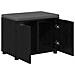 Panca per ingresso con cuscino Rovere Nero 60 x 38 x 46 cm - Foto miniatura 5