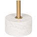 Tavolino Lecco In Ottone E Marmo Bianco Ø51x52 Cm - Foto miniatura 2