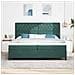 Letto a molle con materasso Verde Scuro 200 x 200 cm Velluto - Foto miniatura 3