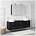 Set di mobili per il bagno 4 pcs Rovere Nero - Foto miniatura 2