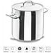 50120 Pentola alta in acciaio inox, coperchio incluso, adatta a tutti i tipi di fornelli, - Foto miniatura 3
