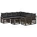 Set Divano da Giardino 9 pz Grigio e Grigio Scuro polyrattan - Foto miniatura 1