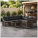 Set Divano da Giardino 9 pz Grigio e Grigio Scuro polyrattan - Foto miniatura 9