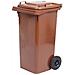 Bidone per Esterno Capacità 120 Litri Marrone - Foto miniatura 2