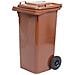 Bidone per Esterno Capacità 120 Litri Marrone - Foto miniatura 1