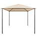 Gazebo Padiglione Tenda Tettoia 3x3 M Acciaio Beige - Foto miniatura 2