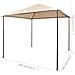 Gazebo Padiglione Tenda Tettoia 3x3 M Acciaio Beige - Foto miniatura 4