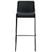 Sgabello Bar Hoover in Tessuto I Sgabello Alto Design 4 Gambe in Metallo I Sedia Sgabello Impilabile con Schienale I Sgabello Bancone H 76 CM Nero Base Nero - Foto miniatura 2