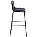 Sgabello Bar Hoover in Tessuto I Sgabello Alto Design 4 Gambe in Metallo I Sedia Sgabello Impilabile con Schienale I Sgabello Bancone H 76 CM Nero Base Nero - Foto miniatura 3