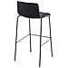 Sgabello Bar Hoover in Tessuto I Sgabello Alto Design 4 Gambe in Metallo I Sedia Sgabello Impilabile con Schienale I Sgabello Bancone H 76 CM Nero Base Nero - Foto miniatura 4