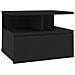 Comodino Pensile Nero 40x31x27 cm in Legno Multistrato - Foto miniatura 2