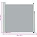 Tenda Laterale Retrattile Per Patio 170x300 Cm Grigio - Foto miniatura 4