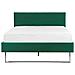 Letto Imbottito Velluto Verde Rete A Doghe 140 X 200 Cm Bellou - Foto miniatura 5