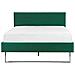 Letto Imbottito Velluto Verde Rete A Doghe 140 X 200 Cm Bellou - Foto miniatura 6