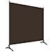 Paravento Marrone 175x180 cm in Tessuto - Foto miniatura 2