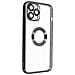 Cover Silicone Iphone 12 Pro Trasparente Bordo Nero Cromato - Foto miniatura 5