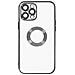 Cover Silicone Iphone 12 Pro Trasparente Bordo Nero Cromato - Foto miniatura 1